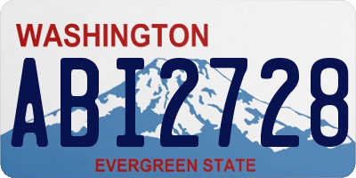 WA license plate ABI2728
