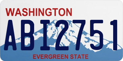 WA license plate ABI2751