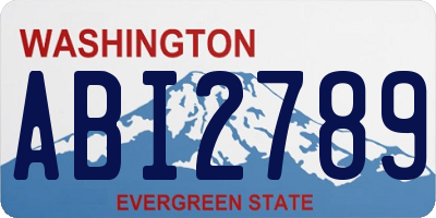 WA license plate ABI2789