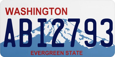 WA license plate ABI2793