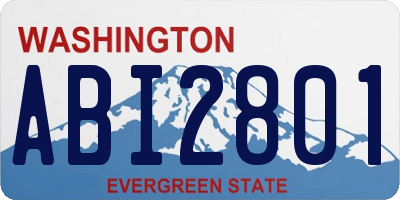 WA license plate ABI2801