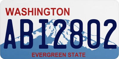 WA license plate ABI2802