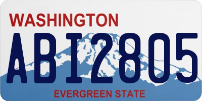 WA license plate ABI2805