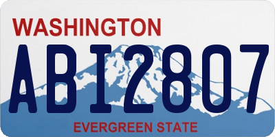 WA license plate ABI2807