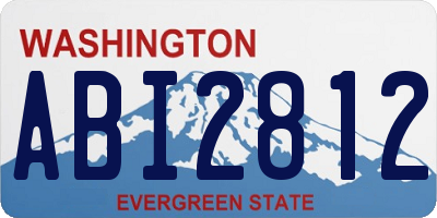 WA license plate ABI2812