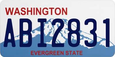 WA license plate ABI2831