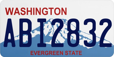WA license plate ABI2832