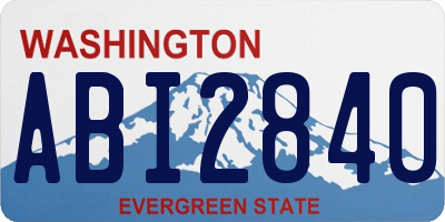 WA license plate ABI2840