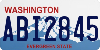 WA license plate ABI2845
