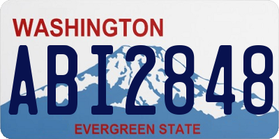 WA license plate ABI2848