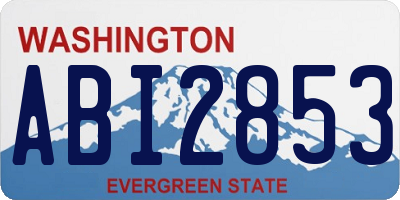 WA license plate ABI2853