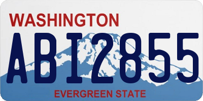 WA license plate ABI2855
