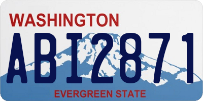 WA license plate ABI2871