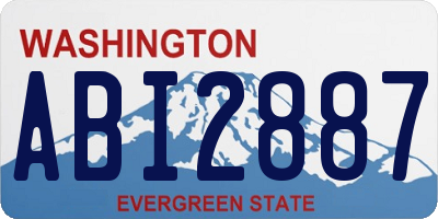 WA license plate ABI2887
