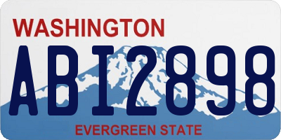 WA license plate ABI2898