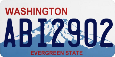 WA license plate ABI2902