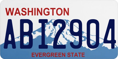 WA license plate ABI2904