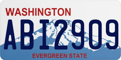WA license plate ABI2909
