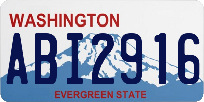 WA license plate ABI2916