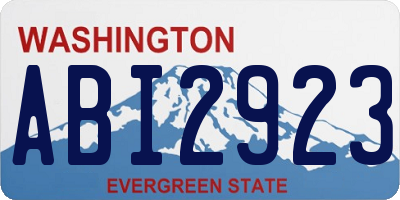 WA license plate ABI2923
