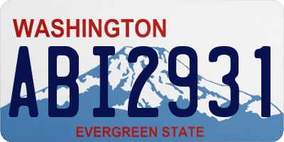 WA license plate ABI2931