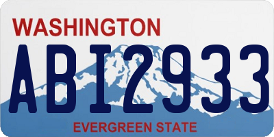 WA license plate ABI2933