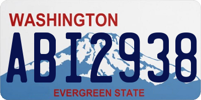 WA license plate ABI2938