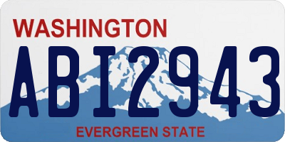 WA license plate ABI2943