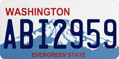 WA license plate ABI2959