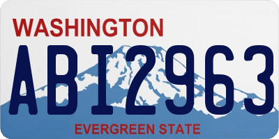WA license plate ABI2963