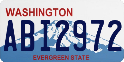WA license plate ABI2972