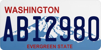WA license plate ABI2980