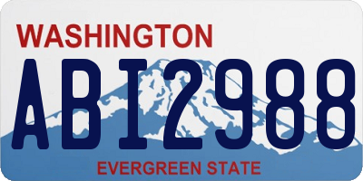 WA license plate ABI2988