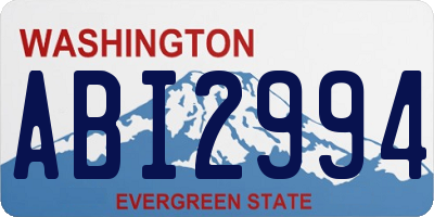 WA license plate ABI2994