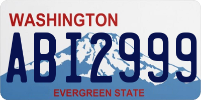 WA license plate ABI2999