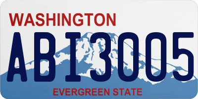 WA license plate ABI3005