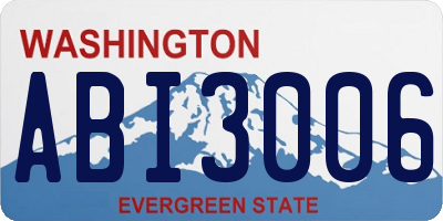 WA license plate ABI3006