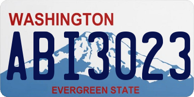 WA license plate ABI3023