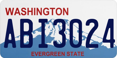 WA license plate ABI3024