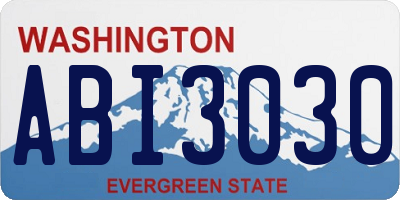 WA license plate ABI3030