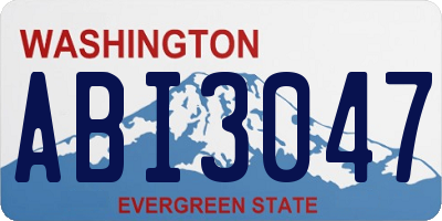 WA license plate ABI3047