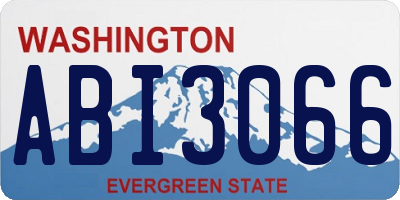 WA license plate ABI3066
