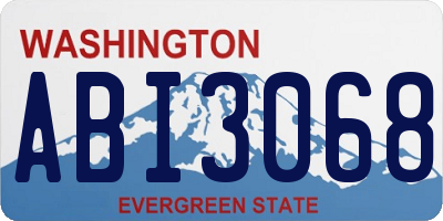 WA license plate ABI3068