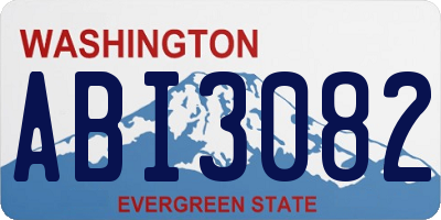 WA license plate ABI3082