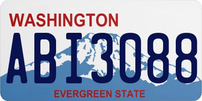WA license plate ABI3088