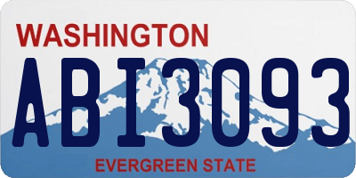 WA license plate ABI3093