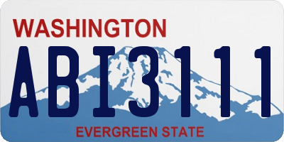 WA license plate ABI3111