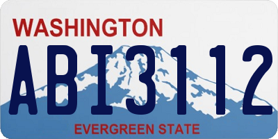 WA license plate ABI3112