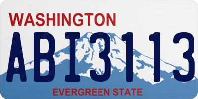 WA license plate ABI3113