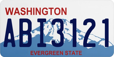 WA license plate ABI3121